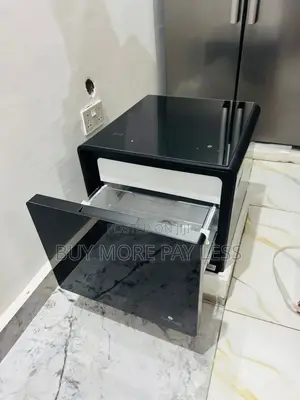 Modern Smart Side Table with Fridge & Wireless Charging