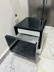 Modern Smart Side Table with Fridge & Wireless Charging - 1