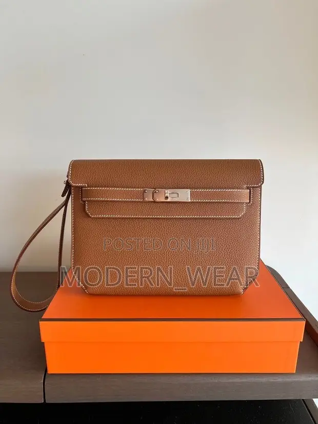 Genuine Leather Hermes Handbag - 1