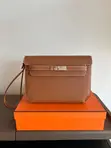 Genuine Leather Hermes Handbag - 1