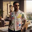 High Quality Turkish Black Men's Net Shirts - 1