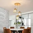 Modern 3-Light Crystal Pendant Light - Gold E27 Chandelier - 4