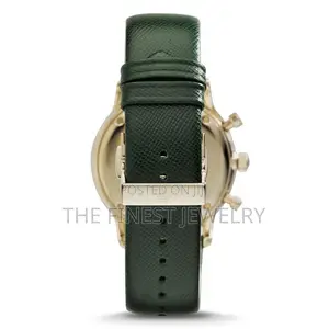Emporio Armani Green Leather Strap Men's Watch - AR1722