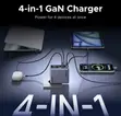 UGREEN 160W Smart Display GaN Charger with Retractable Cable - 4