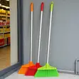Long Handle Sweeping Broom with Metal Pole & Plastic Bristles - 1
