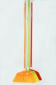 Long Handle Sweeping Broom with Metal Pole & Plastic Bristles - 2