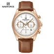 Naviforce Chronograph Leather Watch for Men - 1