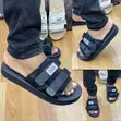 Black Double-Strap Slide Sandals - Unisex Sliders - 3