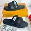 Black Double-Strap Slide Sandals - Unisex Sliders - 4