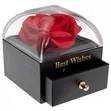 Elegant Luxury Ring Box with Dome and Drawer - 1