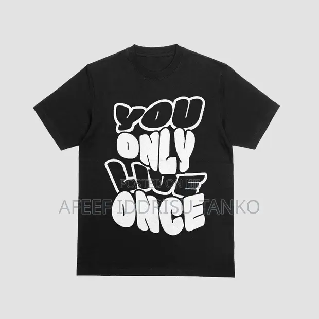 Black Cotton T-Shirt - 1