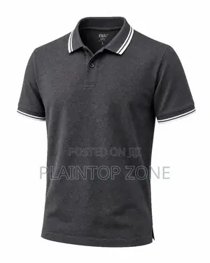 Plain And Pattern Cotton T-Shirt - Gray