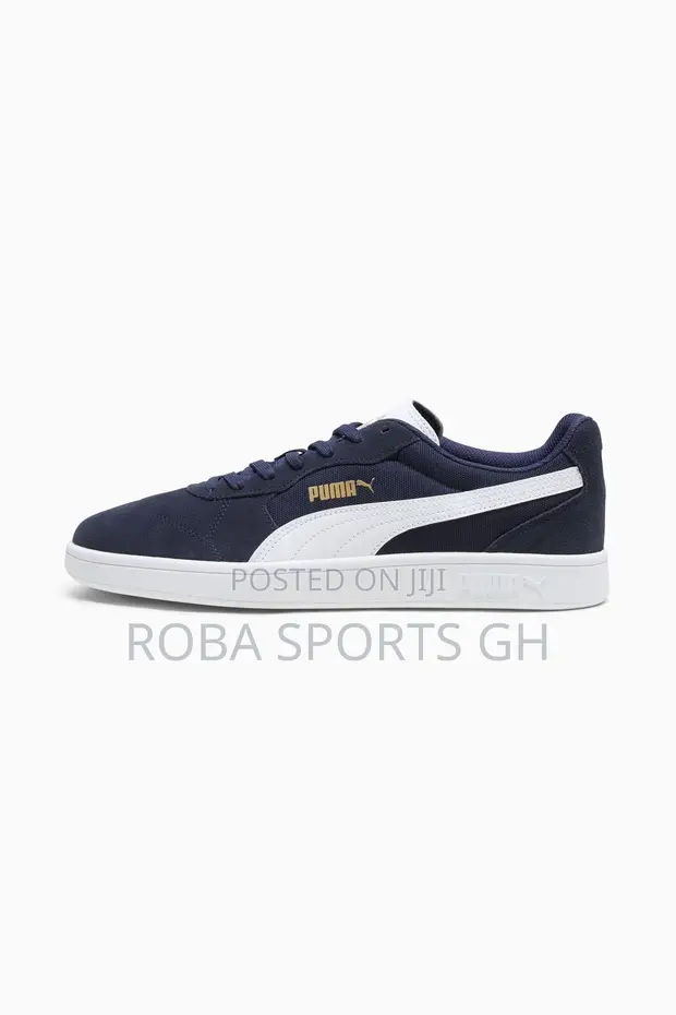 Puma Astro Play Navy Blue Leather Sneakers - 1