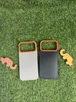 iPhone 17/18 Pro Max Carbon Fiber Case with Orange Bumper - 1