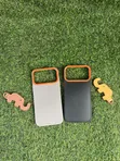 iPhone 17/18 Pro Max Carbon Fiber Case with Orange Bumper - 4