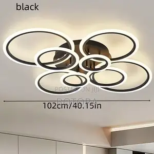 Modern 8-Ring LED Ceiling Light
