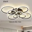Modern 8-Ring LED Ceiling Light - 1