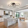 Modern 8-Ring LED Ceiling Light - 3