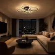 Modern 8-Ring LED Ceiling Light - 4