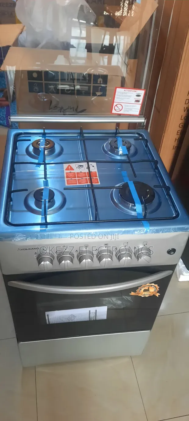Volcano 4 Burner Gas Cooker with Oven & Grill - 1