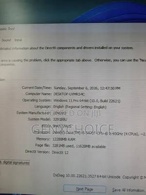 Lenovo Desktop Computer 12GB RAM, 500GB HDD