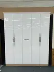 5-Door High-Gloss Wardrobe - 1