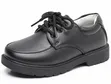 Boys' Black Leather School Shoes - 1
