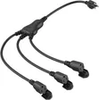 Heavy Duty 3-in-1 Splitter Y Computer Power Cable (90°) - 1