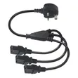 Heavy Duty 3-in-1 Splitter Y Computer Power Cable (90°) - 2