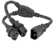 Heavy Duty 3-in-1 Splitter Y Computer Power Cable (90°) - 4