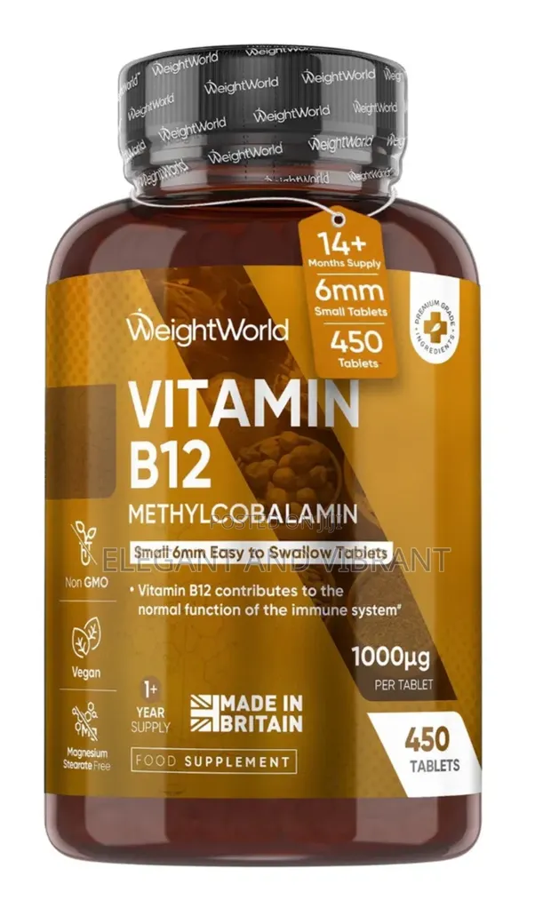 Vitamin B12 Tablets - 450 Count (1+ Year Supply) - 1000mcg - 1