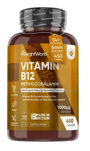 Vitamin B12 Tablets - 450 Count (1+ Year Supply) - 1000mcg