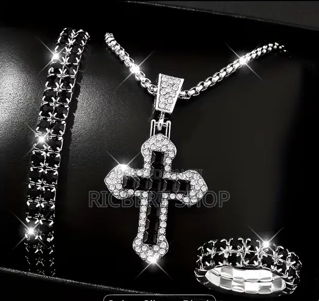 Men's Jewelry Set: Chain, Ring, Bracelet - 1