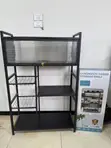Multi-Tier Kitchen Rack with Cabinet & Wheels - 1