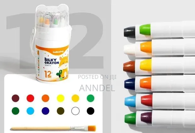 Silky Crayon Set with Painting Brush - 1
