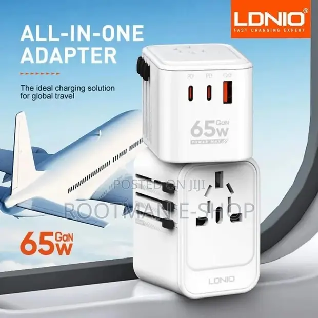 LDNIO Z6 65W GaN Universal Travel Adapter - White - 1