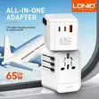 LDNIO Z6 65W GaN Universal Travel Adapter - White - 1