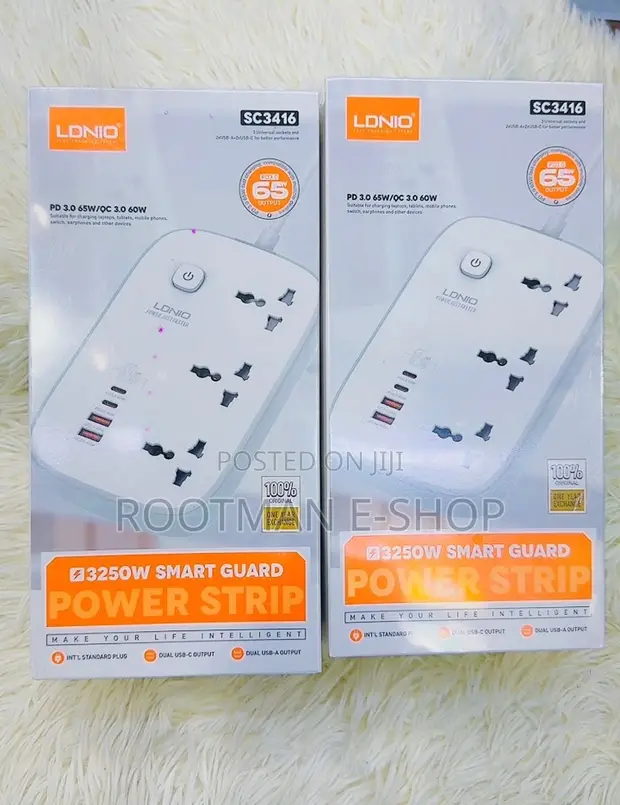 LDNIO Power Socket PD 3.0 SC3416 (2M, 65W) - White - 1