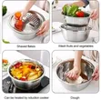 3pcs Stainless Steel Bowl Set with Grater - 1