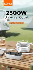 LDNIO SC2018 2500W Power Strip - 2 Universal Outlets - 2