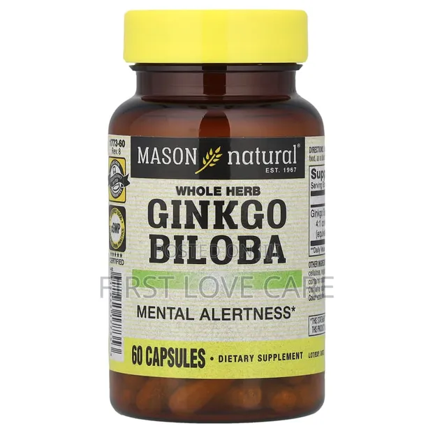 Mason Natural Whole Herb Ginkgo Biloba, 60 Capsules (125 Mg) - 1