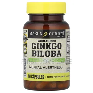 Mason Natural Whole Herb Ginkgo Biloba, 60 Capsules (125 Mg)