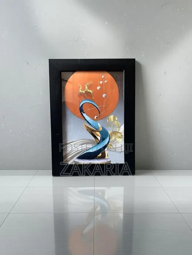 A4 Framed Wall Art - Modern Abstract Decorative Artwork - 1