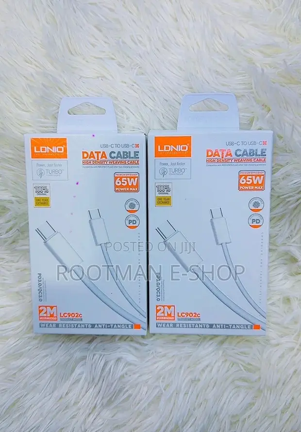 LDNIO LC902C 2-Meter Type-C to Type-C Cable - 1