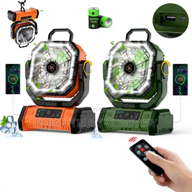 Rechargeable Fan with LED Light - 1