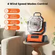 Rechargeable Fan with LED Light - 2
