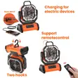 Rechargeable Fan with LED Light - 4
