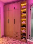 Modern Wardrobe with Shoe Rack - 1