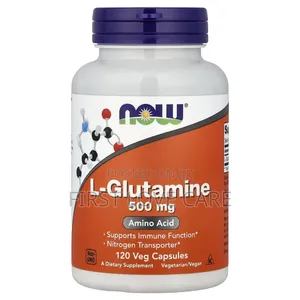 Now L-Glutamine 500mg, 120 Veg Capsules
