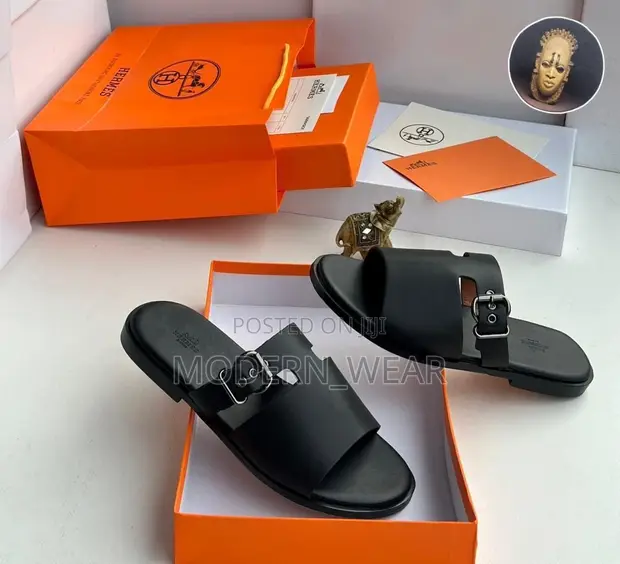 Hermes Leather Slippers - 1